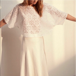 ARITIZA “La Boheme” Blayze Lace White Crop Blouse